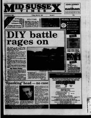 cover page of Mid Sussex Times published on May 22, 1987