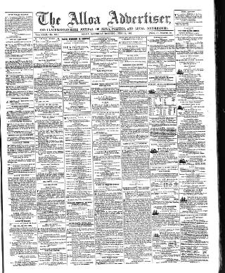 cover page of Alloa Advertiser published on June 13, 1863