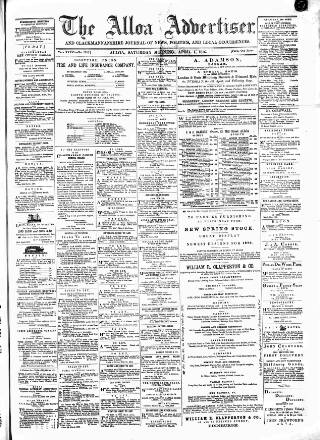 cover page of Alloa Advertiser published on April 1, 1876