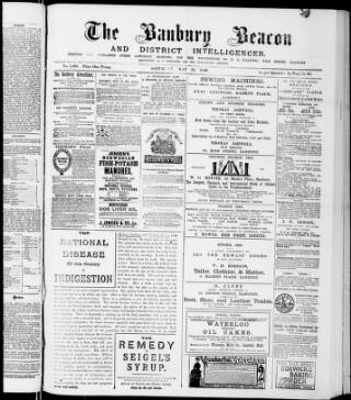 cover page of Banbury Beacon published on May 22, 1886
