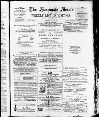 cover page of Harrogate Herald published on June 13, 1877