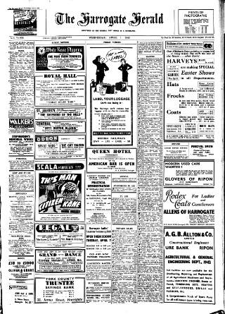 cover page of Harrogate Herald published on April 1, 1942