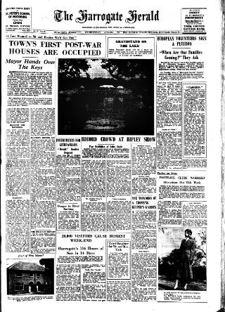 cover page of Harrogate Herald published on August 20, 1947