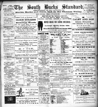 cover page of South Bucks Standard published on August 2, 1901