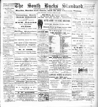 cover page of South Bucks Standard published on June 13, 1902