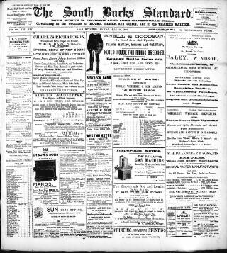 cover page of South Bucks Standard published on May 22, 1908