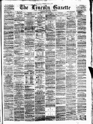cover page of Lincoln Gazette published on June 13, 1874