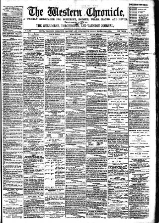 cover page of Western Chronicle published on November 2, 1888