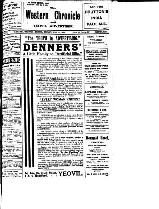 cover page of Western Chronicle published on May 22, 1925