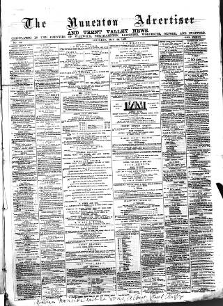 cover page of Nuneaton Advertiser published on May 22, 1869