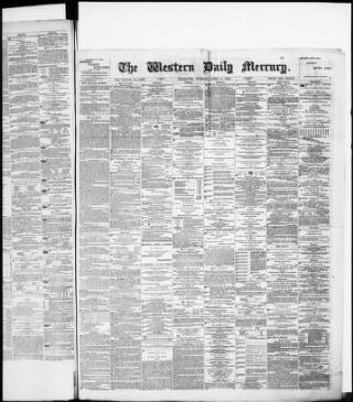 cover page of Western Daily Mercury published on April 1, 1879