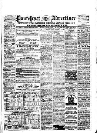 cover page of Pontefract Advertiser published on August 2, 1873