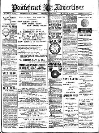 cover page of Pontefract Advertiser published on June 13, 1891
