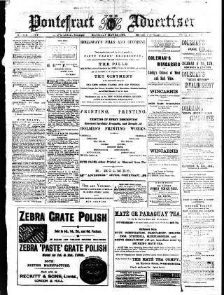 cover page of Pontefract Advertiser published on May 22, 1897