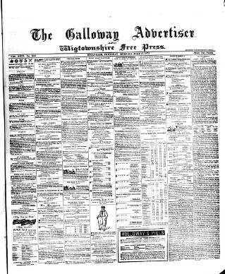 cover page of Galloway Advertiser and Wigtownshire Free Press published on June 13, 1872