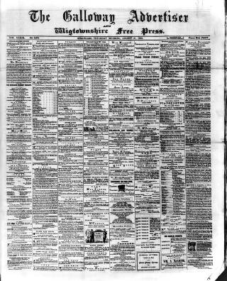 cover page of Galloway Advertiser and Wigtownshire Free Press published on August 31, 1882