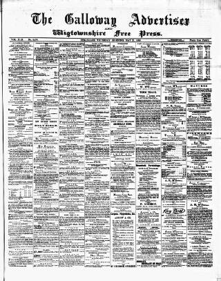 cover page of Galloway Advertiser and Wigtownshire Free Press published on May 21, 1885