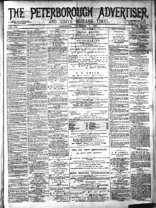 cover page of Peterborough Advertiser published on November 2, 1889