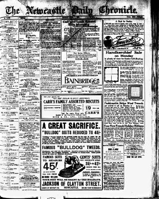 cover page of Newcastle Daily Chronicle published on April 1, 1922