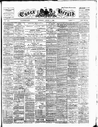 cover page of Essex Herald published on August 2, 1892
