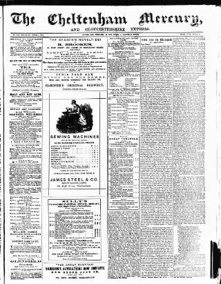 cover page of Cheltenham Mercury published on April 1, 1871