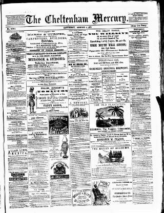 cover page of Cheltenham Mercury published on August 2, 1879