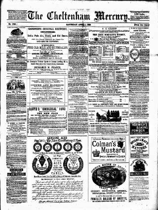 cover page of Cheltenham Mercury published on April 1, 1882