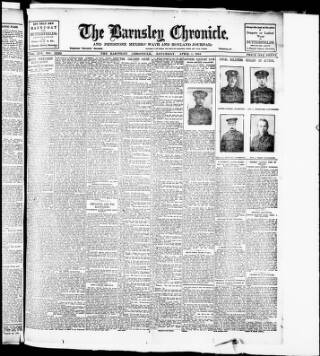 cover page of Barnsley Chronicle published on April 1, 1916