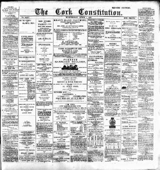 cover page of Cork Constitution published on April 1, 1885
