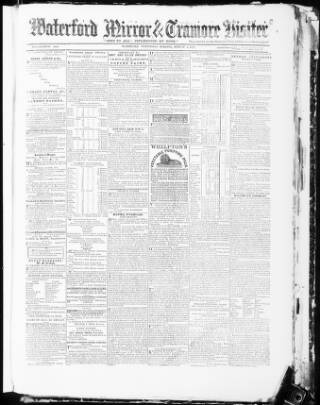 cover page of Waterford Mirror and Tramore Visitor published on August 2, 1871