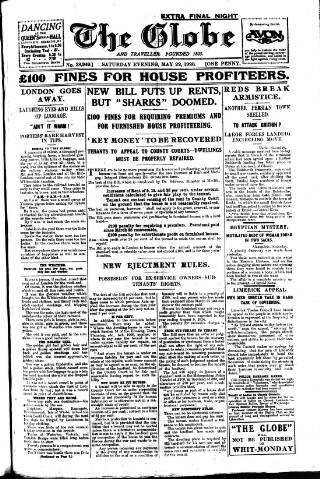 cover page of Globe published on May 22, 1920