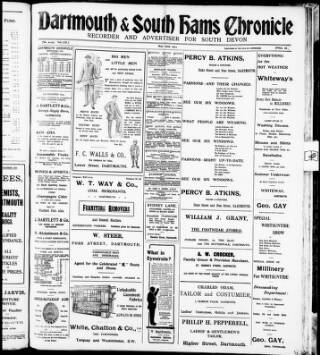 cover page of Dartmouth & South Hams chronicle published on May 22, 1914