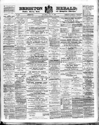 cover page of Brighton Herald published on May 22, 1886