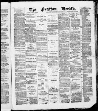 cover page of Preston Herald published on August 2, 1879