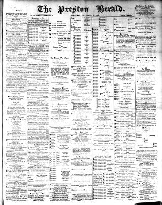 cover page of Preston Herald published on November 2, 1889