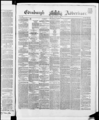 cover page of Edinburgh Advertiser published on August 2, 1850