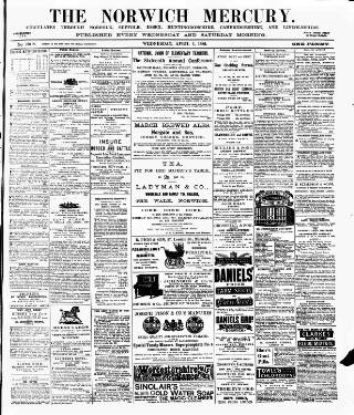cover page of Norwich Mercury published on April 1, 1885