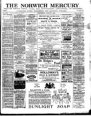 cover page of Norwich Mercury published on August 2, 1893