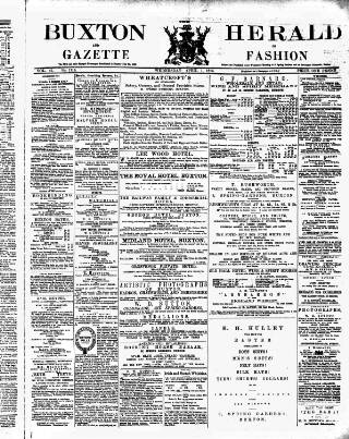 cover page of Buxton Herald published on April 1, 1885