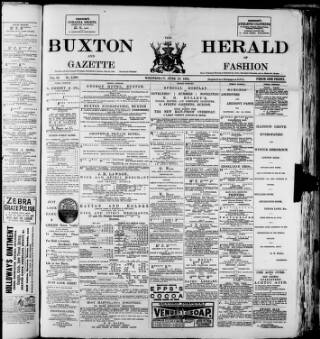 cover page of Buxton Herald published on June 13, 1894