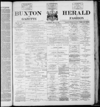 cover page of Buxton Herald published on May 22, 1895