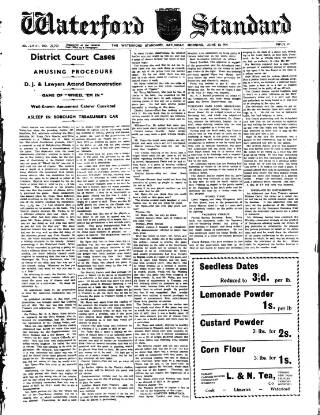 cover page of Waterford Standard published on June 13, 1936