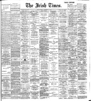 cover page of Irish Times published on December 15, 1899
