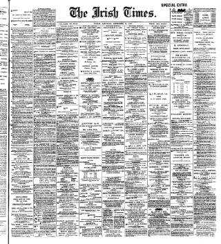 cover page of Irish Times published on September 28, 1901