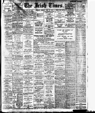 cover page of Irish Times published on May 22, 1916