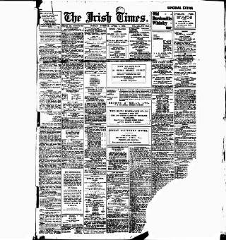cover page of Irish Times published on April 1, 1919