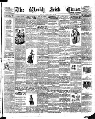 cover page of Weekly Irish Times published on May 22, 1886