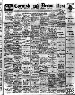 cover page of Cornish & Devon Post published on June 13, 1896