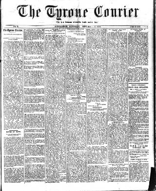 cover page of Tyrone Courier published on September 28, 1889