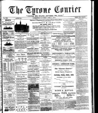 cover page of Tyrone Courier published on April 1, 1893